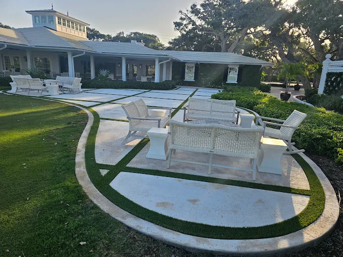 Luxury stamped concrete patio installation by HCS Concrete in Vero Beach, Florida
